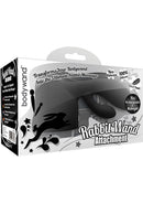Bodywand Rabbit Wand Silicone Attachment Black packaging displaying features and benefits for enhanced stimulation.