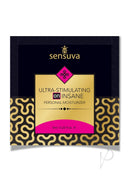 Sensuva Erosense Insane Ultra Warming Lubricant 0.2 Oz packaging on a decorative background.