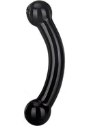 Glas Double Bull Double Ended Black Glass Dildo with bulbous ends for increased pleasure and versatility.