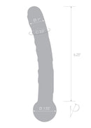 Glas Orange Tickler Glass Dildo dimensions diagram showing size and design details.
