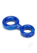 Oxballs 8-Ball Silicone Cock and Ball Ring Blue - blue silicone cock and ball ring for comfort and support.