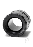 Oxballs Bullballs-1 Silicone Ball Stretcher Black close-up showcasing refined shape and smooth design.