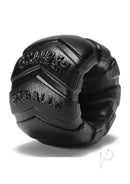 Oxballs Grinder-1 Silicone Ball Stretcher 1.5 Inch Black showing unique textured design in black silicone material.