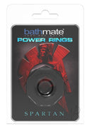 Bathmate Spartan Power Ring Cock Ring Black packaging with Power Rings design.