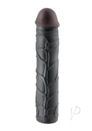 Fantasy X-Tensions Mega 3 Inch Penis Extension Sleeve Black displayed on a white background.