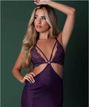 CHEMISE & THONG SET PLUM L/XL-0