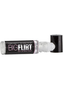Big Flirt Pheromone Sex Attractant 0.34 Oz Roll On bottle with black cap and playful label.
