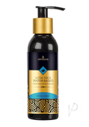 Sensuva Ultra Thick Water Based Lubricant 4 Oz in a black and gold pump bottle.