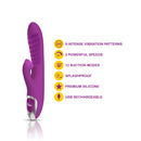 Viben Frenzy Clitoral Suction Rabbit Vibrator Berry features 9 vibration patterns and 12 suction modes for enhanced pleasure.