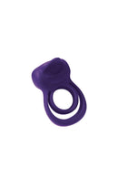 VeDo Trust Rechargeable Silicone Cock Ring Purple showing sleek dual-ring design for enhanced stimulation.