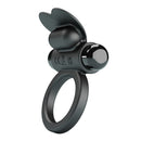 Pretty Love Debonaire Vibrating Rabbit Cock Ring Black, a vibrating cock ring with a rabbit-style design.