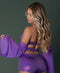 GLIMMER BRALETTE & SHORTS METALLIC PURPLE L/XL-1