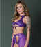 GLIMMER CROP TOP SKIRT TANGA METALLIC PURPLE L/XL-2