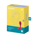 Satisfyer Backdoor Lover Anal Vibrator Red packaging featuring a tapered silicone plug design.