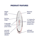 Product features of Satisfyer Pret-a-porter Air Pulse Clitoral Vibrator including elegant design and controls.