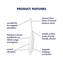 Product features of Satisfyer Twirling Joy App Controlled Vibrator White showcasing its design and capabilities.