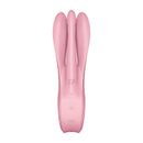 Satisfyer Threesome 1 Lay-On Vibrator Pink with flexible arms for clitoral and labia stimulation.