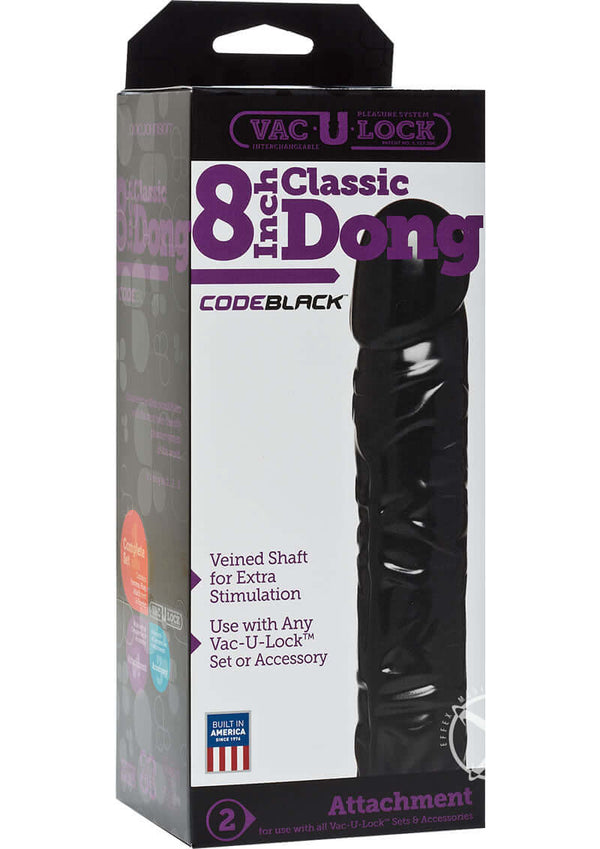 Vac U Lock Codeblack Classic Dong 8`-0