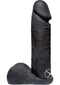 Realistic 8-inch Vac-U-Lock Code Black UR3 attachment in lifelike black texture with detailed head and soft balls.