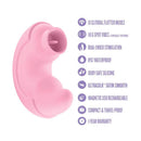 Play With Me Pout and Play Dual End Vibrator Pink features 10 clitoral modes, G-spot vibes, and is travel-friendly.