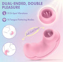 Play With Me Pout and Play Dual End Vibrator Pink features dual-ended design and 10 G-spot vibrations for double pleasure.