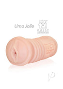 Hey 19 Pussy Stroker Uma Jolie Ivory realistic intimate stroker for solo play, molded from adult performer Uma Jolie.