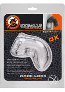 Oxballs Atomic Jock Cock-Lock Chastity Cage Clear packaging showcasing its flexible and comfortable design.