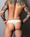 SOO CUMFY THONG BLACK/WHITE S/M-0