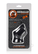 Oxballs Atomic Jock Unit-X Cock Ring and Ball Stretcher packaging showcasing the unique ball-stretching design.