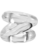 Oxballs Atomic Jock Z-Balls Cock Ring and Ball Stretcher in clear TPR, featuring a unique Z shape.