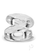 Oxballs Atomic Jock Z-Balls Cock Ring and Ball Stretcher in clear soft TPR, designed for comfort and versatility.