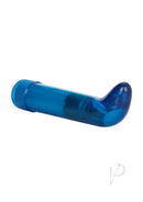 Shane's World Sparkle G G-Spot Vibrator Blue shown with a glittery blue design and gently curved tip for G-spot pleasure.