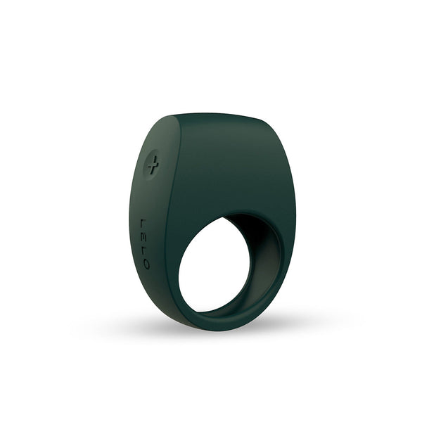 LELO Tor 2 Vibrating Cock Ring Green showcasing its sleek design and body-safe silicone material.