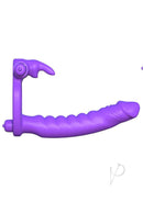 Fantasy C-Ringz Double Penetrator Rabbit Cock Ring Purple for pleasure and dual stimulation.