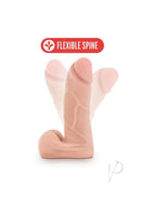 X5 Plus Cock Dildo with Balls 5.5 Inch Vanilla with flexible spine and realistic details for lifelike experience.