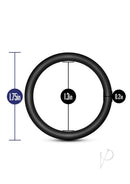Diagram of Performance VS1 Silicone Cock Rings 3 Pack Medium Black dimensions, showcasing sizes 1.75in, 1.3in, and 0.2in.