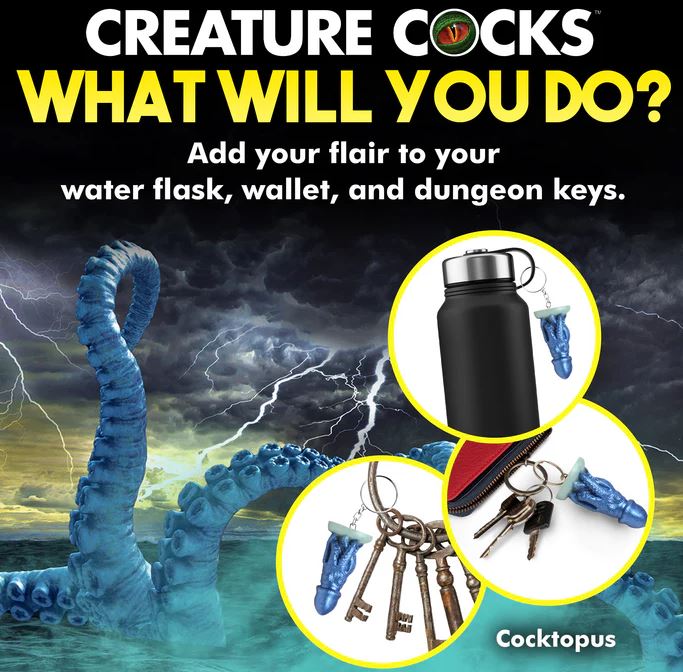 CREATURE COCKS COCKTOPUS SILICONE KEYCHAIN-0