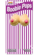 Boobie Pops Lollipop Strawberry in playful packaging, featuring cheeky design and sweet strawberry flavor.