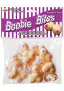 Hott Products Boobie Bites Candy Strawberry in a bag, playful strawberry-flavored novelty candies for parties.