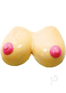 Hott Products Boobie Bites Candy Strawberry novelty candy shaped like playful boobies.