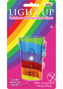 Light Up Rainbow Pecker Shot Glass with vibrant colors and playful design, perfect for parties and celebrations.