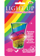 Light Up Rainbow Boobie Shot Glass Multicolor on colorful packaging, ideal for parties and celebrations.