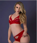 RUSH BRA & PANTY SET RED M-1