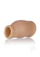 Oxballs MoreSkin Fake Foreskin Hoods Light Large Set Vanilla shown in soft, lifelike silicone with realistic texture.