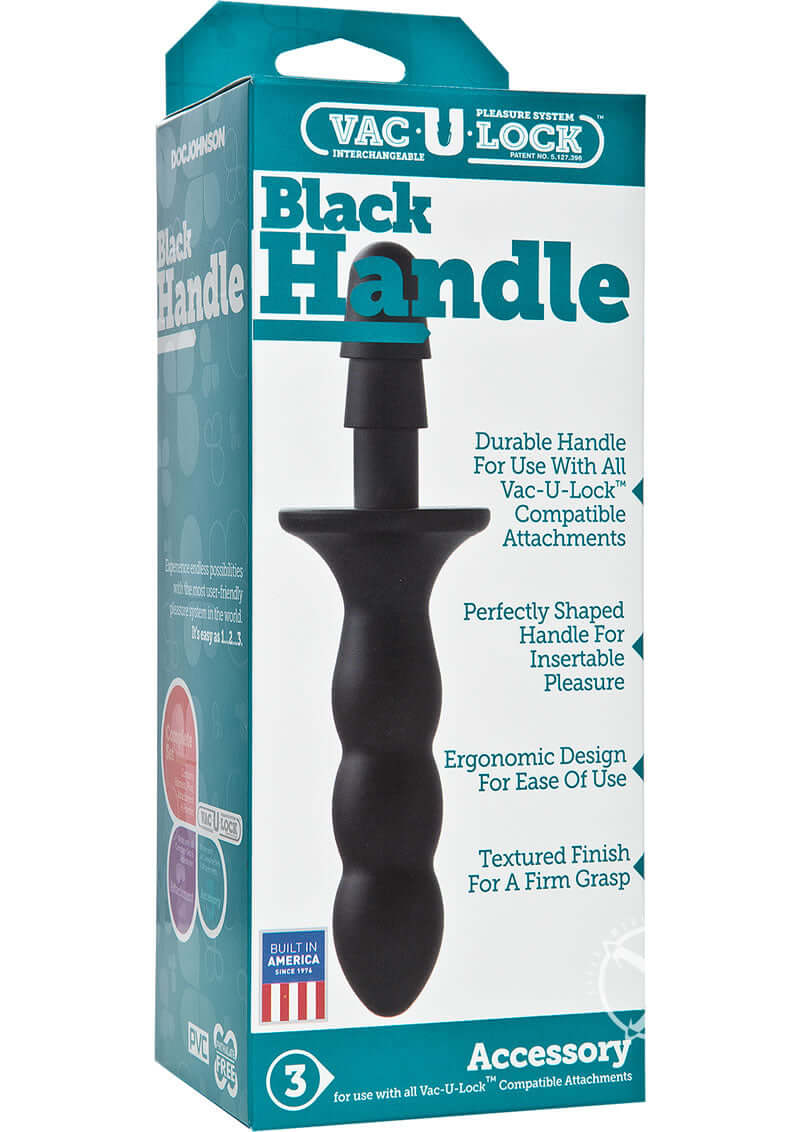 Vac U Lock Black Handle Accessory packaging showcasing ergonomic design and durable handle for versatile use.