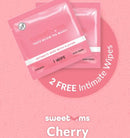 SWEETUMS SPLIT PANTY W/ WIPES CHERRY S/M-0