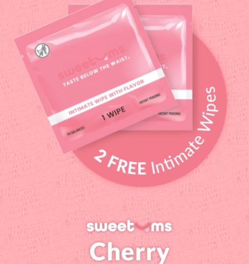 SWEETUMS SPLIT PANTY W/ WIPES CHERRY S/M-0