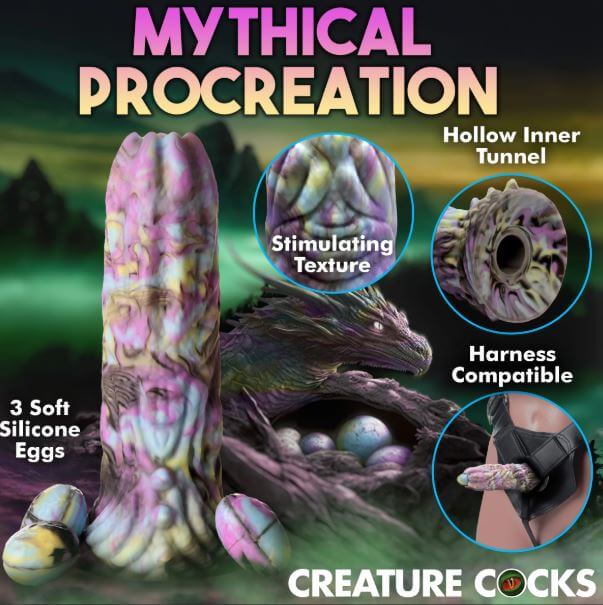 CREATURE COCKS DRAGON SPAWN OVIPOSITOR DILDO W/ EGGS-5