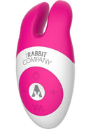 The Rabbit Company Lay On Rabbit Silicone Massager Hot Pink with ergonomic design and dual motors for precise stimulation.