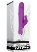 Evolved Dancing Pearl Rabbit Silicone Rabbit Vibrator Purple product image showcasing silicone design and features.